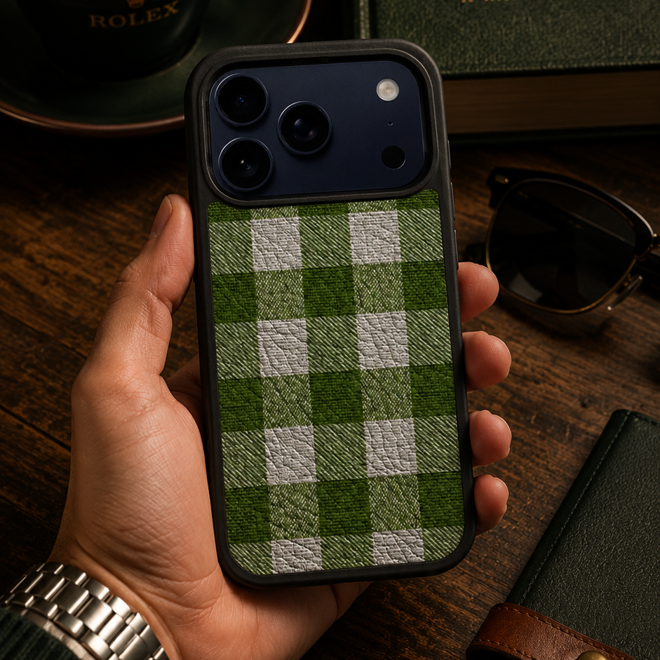 Premium Green Check Phone Case
