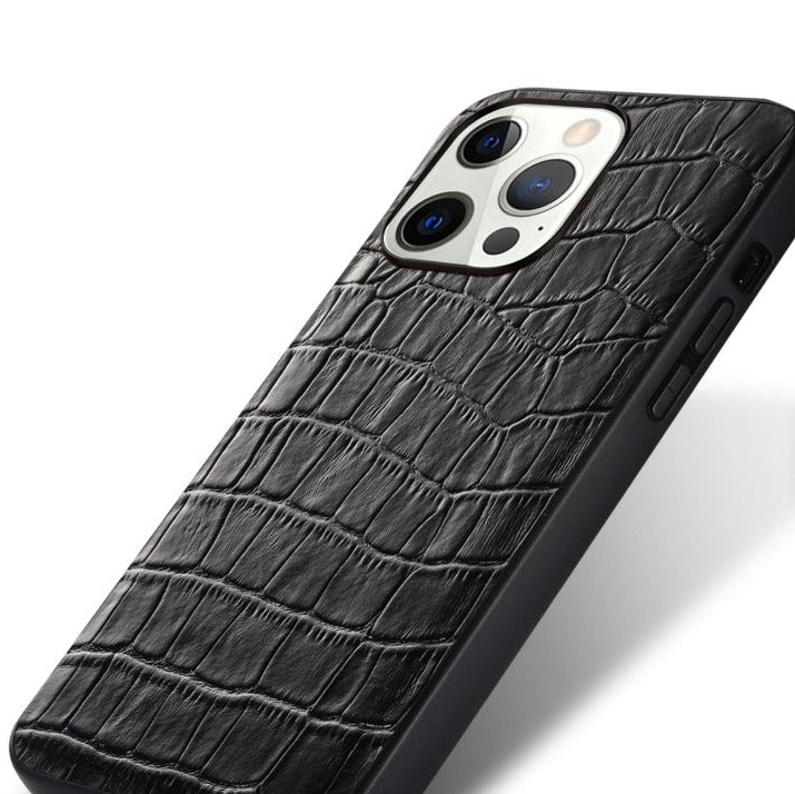 Premium Black Croco Phone Case