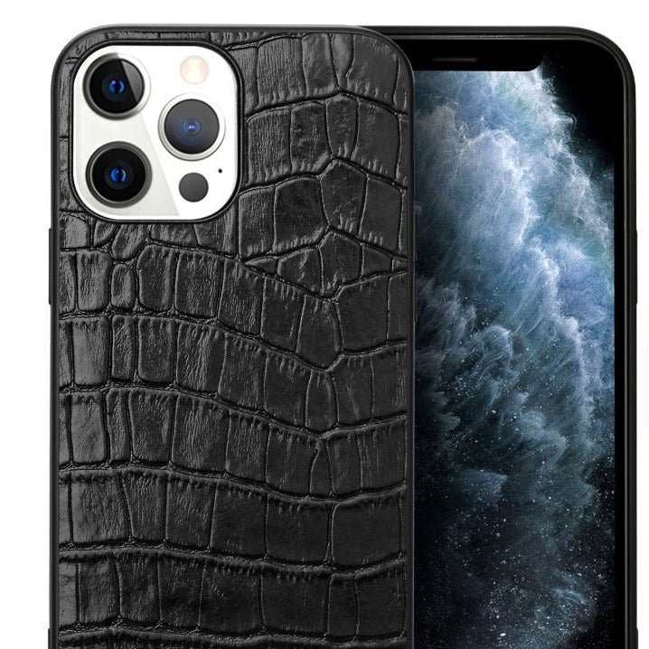 Premium Black Croco Phone Case