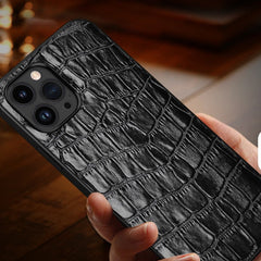 Premium Black Croco Phone Case