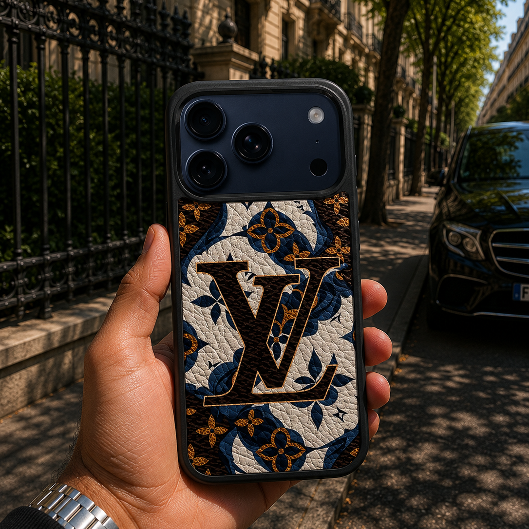 Premium Blue LV Phone Case