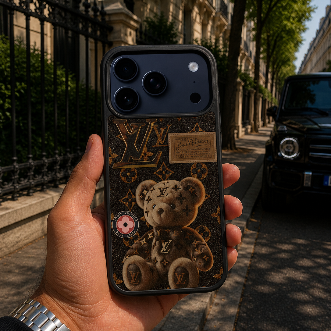 Premium LV Teddy Phone Case