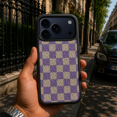 Premium Purple Check Phone Case